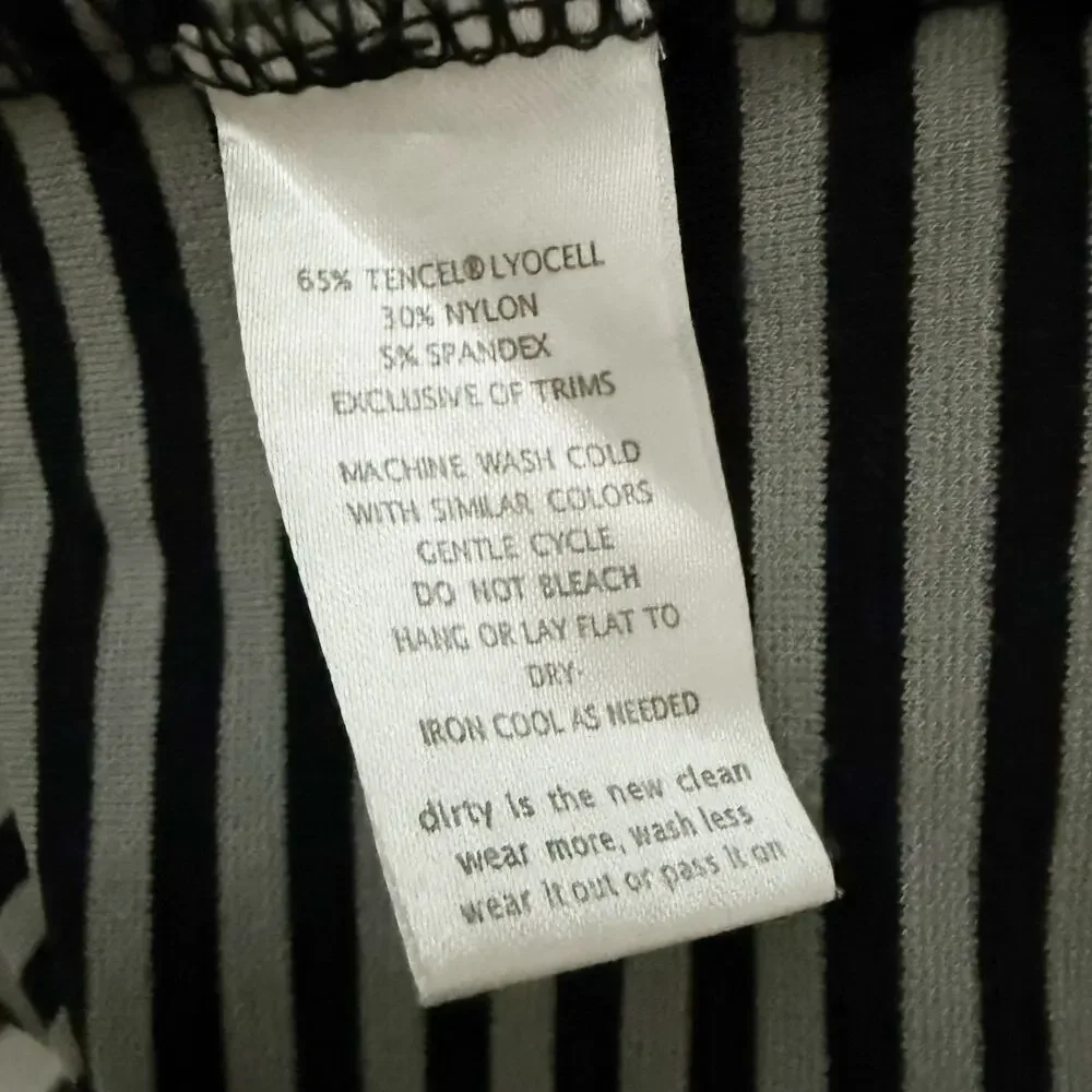 TOAD & CO. | Transita Skirt Black Gray Stripe Striped Pencil Stretch | Medium